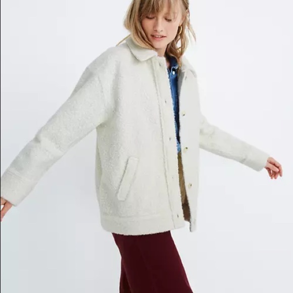 Madewell Bouclé Bomber Jacket size S - Picture 4 of 4